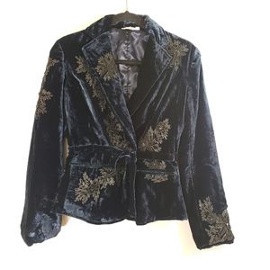 SANA velvet embroidered blazer jacket